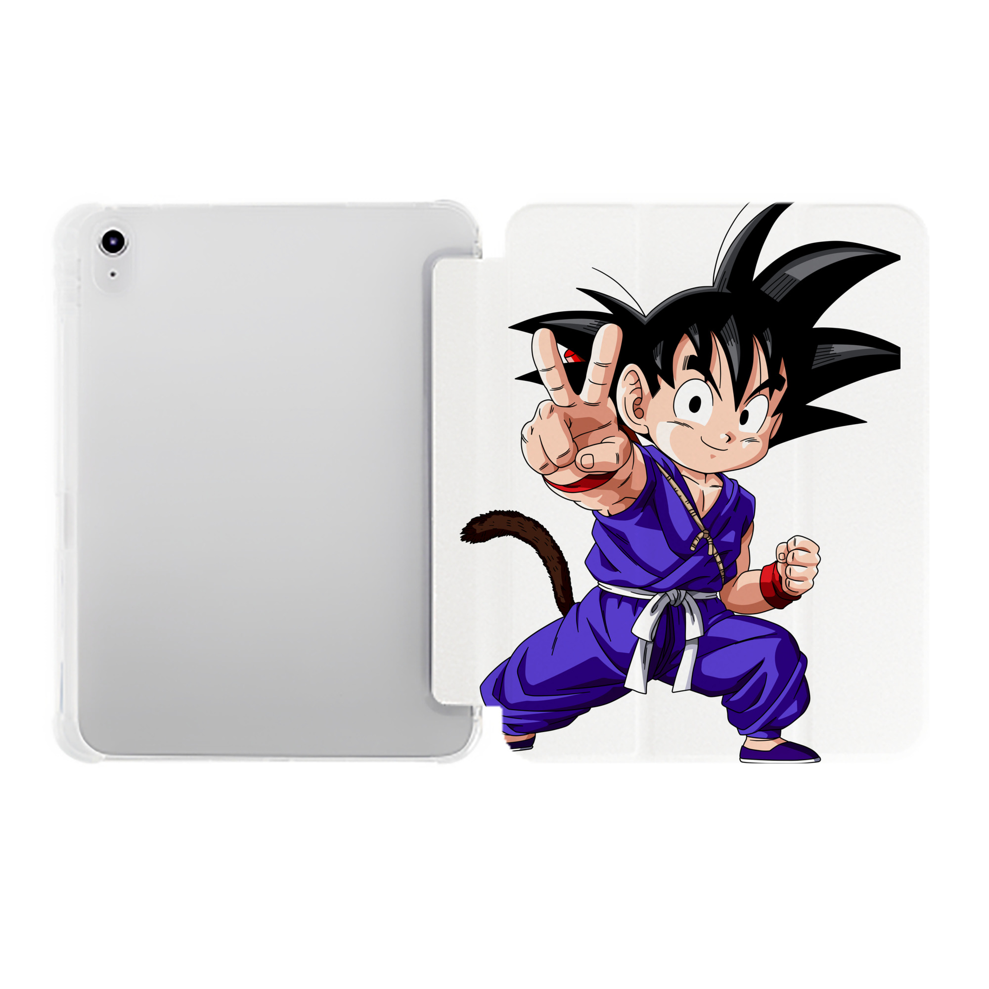 （画像用） ドラゴンボール 孫悟空（そん ごくう）Son Goku カカロット DRAGON BALL Kakarotto IPad ケース ペン収納付き 三つ折りスタンド PUレザー×シリコン 対応機種9.5/10.5/10.9インチ